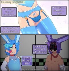femboy femboy_focus five_nights_at_freddy's five_nights_at_freddy's_2 fnaf hazzzuldrawz humanization humanized humanized_animatronic lingerie lingerie_panties male scottgames thighs toy_bonnie_(fnaf) withered_bonnie