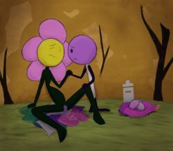 battle_for_bfdi battle_for_dream_island bush egg_laying eggs flower_(bfdi) lollipop_(bfdi) object_shows