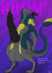 animal_genitalia anthro balls big_balls big_penis bodily_fluids brom_(sahurus) bulge claws cum fangs fir3dragon0113 fur genital_fluids genitals green_body green_fur grey_body grey_fur hi_res huge_balls huge_cock hyper hyper_balls hyper_genitalia hyper_penis leaking_cum male muscular paws penis pose red_eyes sergal smile smiling_at_viewer smirk smirking_at_viewer solo tail tail_tuft teeth tuft yellow_body yellow_fur