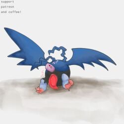 ambiguous_gender anal anal_sex bandai_namco bat_wings blue_body claws demidevimon digimon digimon_(species) genitals hi_res hoshi_kodomo male membrane_(anatomy) membranous_wings object_in_ass penetration penis purple_body sex_toy sex_toy_in_ass sex_toy_insertion solo tapering_penis vibrator vibrator_in_ass waddling_head wings