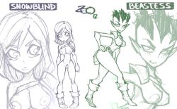 2girls beastess blizzard_entertainment female human human_(world_of_warcraft) human_female nude orc orc_(warcraft) orc_female original_character sketch snowblind warcraft world_of_warcraft zeoarts