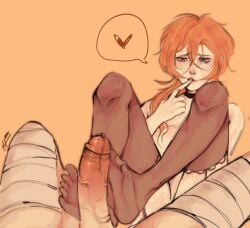 2boys artist_request bungo_stray_dogs bungou_stray_dogs chuuya_nakahara dazai_osamu footjob male nakahara_chuuya osamu_dazai