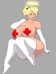 1girls angela_ziegler big_ass big_breasts bimbo blonde_hair blue_eyes breasts_bigger_than_head covered_nipples cross_pasties crossnsfw female female_only human human_only light-skinned_female light_skin mature mature_female mercy overwatch pasties pawg voluptuous voluptuous_female wide_hips