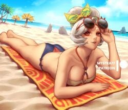 breasts female female_only mystra77 nintendo purah purah_(tears_of_the_kingdom) short_hair solo tagme tears_of_the_kingdom the_legend_of_zelda white_hair