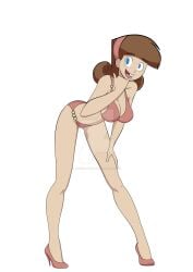 1girls bikini bra female genderswap_(mtf) large_ass large_breasts long_legs panties rule_63 slender_legs solo swimsuit the_fairly_oddparents thick_thighs thighs timantha timmy_turner wide_hips