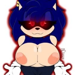 big_breasts creepypasta flashing_breasts friday_night_funkin hedgehog hedgehog_humanoid red_eyes rule_63 sonic.exe sonic.exe_(character) sonic.exe_(creepypasta) sonica.exe