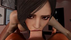 3d ada_wong asian bedroom blowjob blowjob_face capcom deepthroat demolljok eye_contact female male oral oral_sex penis petite pov resident_evil resident_evil_4 resident_evil_4_remake seductive_eyes seductive_mouth virtamate