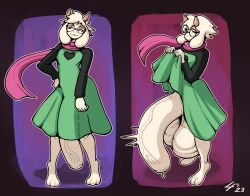 1boy 1male 2d anthro anthro_male anthro_only balls big_balls big_penis caprine deltarune dress dress_lift femboy femboy_only fur furry furry_male furry_only gigantic_penis glasses horns huge_balls huge_cock huge_testicles humanoid humanoid_male humanoid_only hung_trap hyper hyper_balls hyper_cock hyper_cock_femboy hyper_genitalia hyper_penis hyper_testicles large_penis low_hanging_balls low_hanging_testicles lucy_fuchs male male_only mammal mammal_humanoid penis ralsei solo solo_anthro solo_femboy solo_male testicles undertale_(series) white_fur