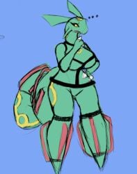 artesjsc big_breasts breasts female pokemon rayquaza tagme thick_thighs wide_hips