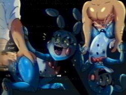 2boys animatronic femboy five_nights_at_freddy's five_nights_at_freddy's_2 fnaf furry gay male_only nebulapixels toy_bonnie_(fnaf) vhs_filter