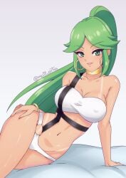 1girls breasts female female_only green_hair kid_icarus maii_artss nintendo palutena solo tagme