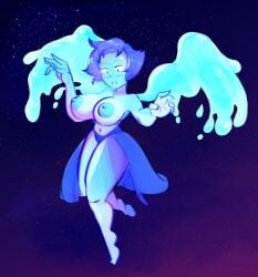 1girls areolae big_breasts blue_body blue_hair blue_skin breasts edalv edolov female female_only lapis_lazuli_(steven_universe) large_breasts navel nipples panties solo solo_female solo_focus steven_universe thick_thighs thighs wide_hips wings