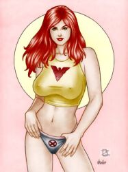 crop_top jean_grey marvel marvel_comics marvel_girl panties phoenix_(x-men) underwear x-men