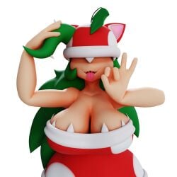 1girls 3d blowjob_gesture boob_window breasts cat_ears cleavage clothing dress fellatio_gesture female female_only green_hair hat huge_breasts humanoid kemonomimi_mode large_breasts long_hair luiske476 mario_(series) messy_hair nintendo piranha_plant piranha_plant_girl png polka_dot polka_dot_dress rageing_wolf simple_background solo super_mario_3d_world tagme thick thick_thighs tongue tongue_out vrchat_avatar vrchat_model white_background