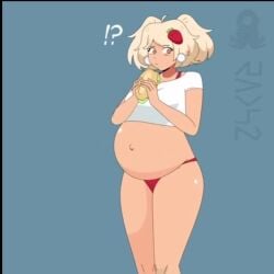 animated belly_expansion big_belly bikini clothed dr-worm jiggling_belly kicking_(pregnancy) lewdlemage nurs_(lewdlemage) oatmeal_(lewdlemage) pregnancy_expansion pregnant pregnant_belly pregnant_female r4d_42 rumbling_stomach sandwich sound stomach_noises tagme tan_body video