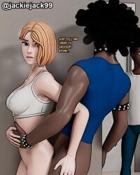 1girls 2boys 3d blonde_hair cheating cheating_female cheating_girlfriend clothed clothed_female clothed_sex dark-skinned_male dark_skin female from_behind from_behind_position gwen_stacy hidden_sex hobart_brown human human_only interracial jackiejack99 light-skinned_female light_skin male marvel miles_morales multiple_boys netorare ntr pale-skinned_female pale_skin penetration spider-gwen spider-man spider-man:_across_the_spider-verse spider-man_(series) spider-punk stealth_sex straight suit text