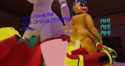 1boy 2girls 3d anthony_blender artist_self-insert baby_(fnafsl) blue_hair breasts circus_baby circus_baby_(fnaf) circus_mommy circus_mommy_1.0_(anthony_blender) cock_worship cum cum_in_pussy cum_inside curvy curvy_body curvy_female curvy_figure curvy_hips fan_character five_nights_at_freddy's five_nights_at_freddy's:_sister_location fnaf fnaf_oc grabbing_thighs huge_breasts large_breasts laying_down leggings licking_pussy looking_at_another looking_at_partner looking_back looking_pleasured milf moan moaning moaning_in_pleasure mommy_kink oc on_back open_mouth original_character png pussy rageing_wolf riding riding_penis scottgames self_insert sister_location stockings tagme thick thick_thighs threesome tongue tongue_out toy_wolfie_(rageing_wolf) vagina yellow_body