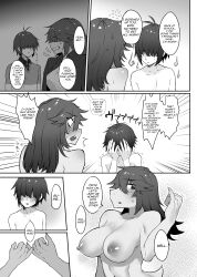 1boy 1girls anthro deltarune doujinshi english_text female human_on_anthro kris_(deltarune) male manga monster monster_girl sex sex_on_bed ss_komu susie_(deltarune) tagme undertale_(series)