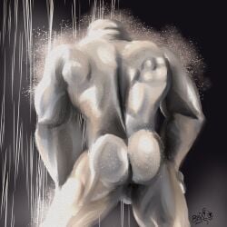 2023 absurd_res absurd_resolution absurdres alien alien_anthro anthro_only arbiter arbiter_(halo) artist_logo artist_signature ass backsack balls bara barely_visible_balls barely_visible_genitalia big_balls big_muscles black_background butt_focus colored dated detailed_shading digital_media_(artwork) digital_painting_(artwork) faceless_anthro faceless_character faceless_male fanart glistening glistening_body glistening_scales grey_balls grey_body grey_scales grey_theme halo_(series) hamstrings hand_on_leg hand_on_own_leg high_res high_resolution highres huge_muscles humanoid latissimus_dorsi light_balls lighting logo male male_anthro male_only muscles muscular muscular_anthro muscular_arms muscular_butt muscular_legs muscular_male nude nude_anthro nude_male painting_(artwork) portrait rear_view restricted_palette sangheili scalie shaded showering signature simple_background solo solo_anthro solo_male spread_legs standing thebigblackcod thel_vadam thel_vadamee thick_arms thick_thighs three-quarter_portrait trapezius water white_light wide_stance