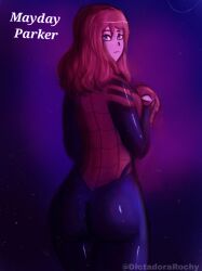 1girls dictadorarochy female female_only human human_only light-skinned_female light_skin long_hair marvel mayday_parker orange_hair solo solo_female spider-girl spider-man_(series) twitter_username