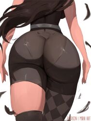 1girls ass ass_focus big_ass breasts dat_ass eyes_out_of_frame female hips holding_object hololive hololive_english hololive_english_-advent- huge_ass large_breasts miraihikari nerissa_ravencroft thick_thighs thighs tight_clothing tights virtual_youtuber wide_hips