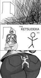 artist_request ass big_ass butt_crush female flattened giantess huge_ass ketsudeka kiyoshi2431 knight meme omg_hi! tagme