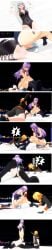 3d 3girls catfight ciel cute facesitting female female_only wrestling wrestling_outfit yuri