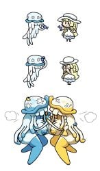 blonde_hair chabble dress lillie_(pokemon) nihilego nintendo pokemon pokemon_(species) pokemon_sm rare_candy shiny_pokemon sun_hat transformation transparent_background twinning ultra_beast