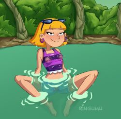 hey_arnold! nickelodeon nipples olga_pataki pussy ringumu see-through swimsuit tagme water