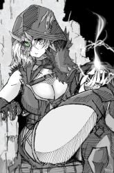 1girls black_and_white diabellestarr_the_dark_witch duel_monster female large_breasts witch yu-gi-oh!