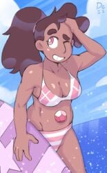 1girls 2023 clothed clothing dark-skinned_female dark_skin dezz female female_only gem_fusion mostly_nude solo standing steven_universe stevonnie