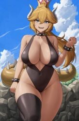 bowsette from mario (series) by zaphn