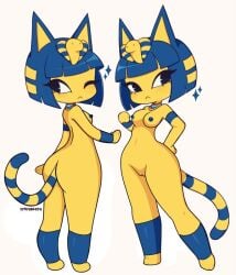 1girls 2023 animal_crossing animal_genitalia animal_pussy ankha ankha_(animal_crossing) anthro areolae ass breasts completely_nude completely_nude_female cremanata feline female female_only full_body furry furry_female hi_res jpeg naked naked_female nipples nude nude_female pussy signature small_breasts solo solo_female tagme tail