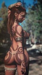 3d bodypaint dungeons_and_dragons geterafromfaerun napa_(geterafromfaerun) outside tagme tribal tribal_markings