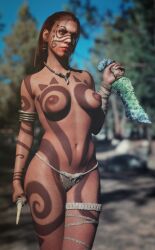 3d casual_nudity dungeons_and_dragons geterafromfaerun napa_(geterafromfaerun) outside tagme tribal tribal_markings tribal_rogue_(geterafromfaerun)