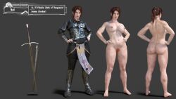 3d barefoot casual character_sheet completely_nude dungeons_and_dragons female geterafromfaerun human nail_(geterafromfaerun) paladin pale_skin short_hair tagme