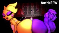 1girls 2girls 3d 3d_animation animated anth_nsfw anthnsfw ass assjob banillansfw big_ass big_breasts big_butt big_penis blush buttjob eyelashes eyeshadow fat_ass female five_nights_at_freddy's five_nights_at_freddy's_2 hot_dogging large_ass large_breasts looking_back male no_sound open_mouth penis pov purple_body purple_eyes purple_girl purple_guy_(fnaf) purple_hair purple_skin rule_63 tagme thick_thighs thighs toy_chica_(eroticphobia) toy_chica_(fnaf) video video_games wendy_afton white_eyes william_afton yellow_body yellow_hair yellow_skin