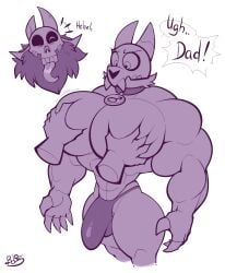 2boys 2males abs big_bulge bobthetanuki bulge collar demon disney disney_channel disney_xd extrasizedbob father father_and_son furry furry_only gay horns incest king_clawthorne male male_only muscle muscles muscular muscular_arms muscular_male no_humans papa_titan_(the_owl_house) pec_grab pec_grasp pecs pectoral_grab pectorals skull_head son the_owl_house the_owl_house_(finale) thong titan_(the_owl_house) yaoi