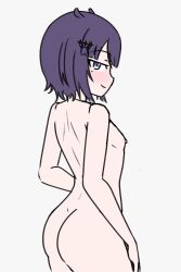 1girls ass female female_only hololive hololive_english hololive_myth looking_at_viewer looking_back naked naked_female ninomae_ina'nis nude nude_female purple_hair rear_view short_hair solo solo_female thatpervtako_(shinki93) virtual_youtuber