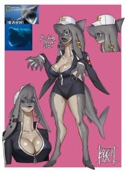 1girls anthro basking_shark big_breasts breasts bugita busty character_sheet cleavage clothed clothing female female_only giantess hi_res huge_ass huge_breasts huge_butt humanoid large_breasts monster_girl shark shark_girl shark_humanoid standing tagme tail thick thick_ass