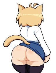 1girls 2022 2d animal_ears animal_humanoid ass ass_focus ass_out bbl big_ass big_butt blonde_hair blue_skirt bottomless bottomwear butt butt_crack cat_ears cat_humanoid cat_tail catgirl clothed clothes_lift clothing everyone_is_so_mean_2_me exposed_ass fat_ass felid felid_humanoid feline feline_humanoid female female_only gonzalo_costa hair huge_ass humanoid kneehighs large_ass light-skinned_female light_skin lovetopullmicke mammal mammal_humanoid melty_blood neco-arc no_panties no_underwear not_furry raised_bottomwear raised_clothing raised_shirt shirt short_hair shortstack simple_background skirt skirt_lift skirt_slip_up skirt_up solo solo_female solo_focus standing stockings sweater tail thick_ass thick_thighs thighhighs thighs tsukihime type-moon white_background white_shirt wide_hips yellow_hair