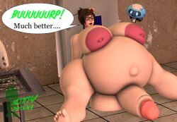 1futa 3d balls belly big_belly big_breasts bloated bloated_belly breasts brown_hair burp burping fat futa_only futanari glasses hennymmxxi huge_balls huge_belly huge_breasts huge_cock kennyb0mber_(artist) mei_(overwatch) nipples nude nude_futanari overwatch overweight overweight_futanari penis solo