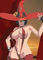 breasts crowns_(artist) female female_only green-tinted_eyewear guilty_gear hat i-no looking_at_viewer solo sunglasses tagme tinted_eyewear