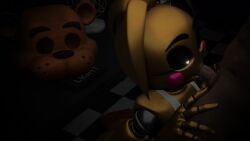 3d 3d_animation animated animatronic blender_(software) blender_eevee blowjob cum cum_in_mouth cum_inside fellatio five_nights_at_freddy's five_nights_at_freddy's_2 freddy_mask_(fnaf) genitals human_on_robot melousemeloso metal_tongue oral oral_penetration penetration penis penis_in_mouth robot_girl scottgames sound tagme tongue tongue_out tongue_out_blowjob toy_chica_(fnaf) video