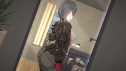 1futa 1girls 3d animated big_ass chopsticker female female_on_futa futa_on_female futanari honkai_(series) honkai_impact_3rd looking_pleasured mirror no_sound raiden_mei raven_(honkai_impact) red_eyes reflection seizure_warning smile tagme taken_from_behind video