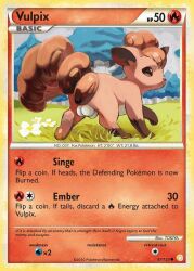 6_tails animal_genitalia aztepyeen balls brown_body brown_ears brown_eyes brown_fur card card_edit cloud english_text feral fur generation_1_pokemon genitals grass hair male multi_tail multicolored_body multicolored_ears multicolored_fur nintendo pawpads plant pokemon pokemon_(species) pokemon_card pokemon_card_edit pokemon_trading_card_game quadruped red_body red_ears red_fur red_hair red_tail sheath solo tail text third-party_edit tokiya_sakuba trading_card tree two_tone_body two_tone_ears two_tone_fur two_tone_tail vulpix white_balls white_body white_fur white_sheath