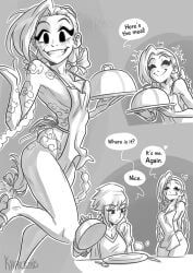 2girls arcane arcane_jinx arcane_vi bandaged_hand breasts comic english_text incest jinx_(league_of_legends) khartemis league_of_legends long_hair monochrome riot_games sisters small_breasts tattoo vi yuri