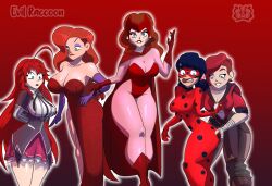 5girls arcane arcane_vi big_ass big_breasts big_butt blue_eyes blue_hair bodysuit cleavage clothing crossover disney dress evil_raccoon eyes female female_only femdom femsub grabbing grabbing_ass groping groping_from_behind hair hi_res high_school_dxd huge_breasts human jessica_rabbit ladybug_(character) league_of_legends long_hair marinette_cheng marinette_dupain-cheng marvel marvel_cinematic_universe marvel_comics medium_breasts miraculous_ladybug multiple_girls open_eyes red red_hair red_lipstick redhead rias_gremory riot_games scarlet_witch school_uniform schoolgirl short_hair standing superheroine thick_ass thick_thighs tight_clothing trait_connection twintails vi voluptuous wanda_maximoff white_skin who_framed_roger_rabbit yuri