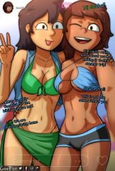 2girls amphibia anne_boonchuy brown_hair comic comic_page comic_panel coonfist long_hair marcy_wu medium_breasts netorare ntr short_hair straight_hair submissive_female taiwanese tan_skin thailand yuri