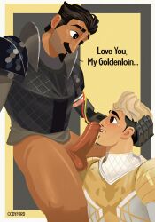 ambrosius_goldenloin ballister_blackheart ballister_boldheart big_penis canon_couple gay netflix nimona romantic_ambiance romantic_couple romantic_sex